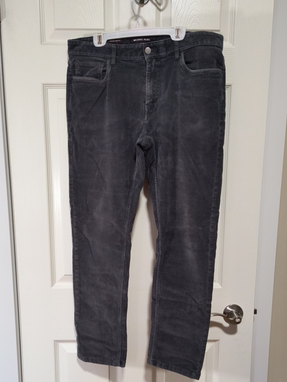 Michael Kors Men's Dark Gray Corduroy Pants